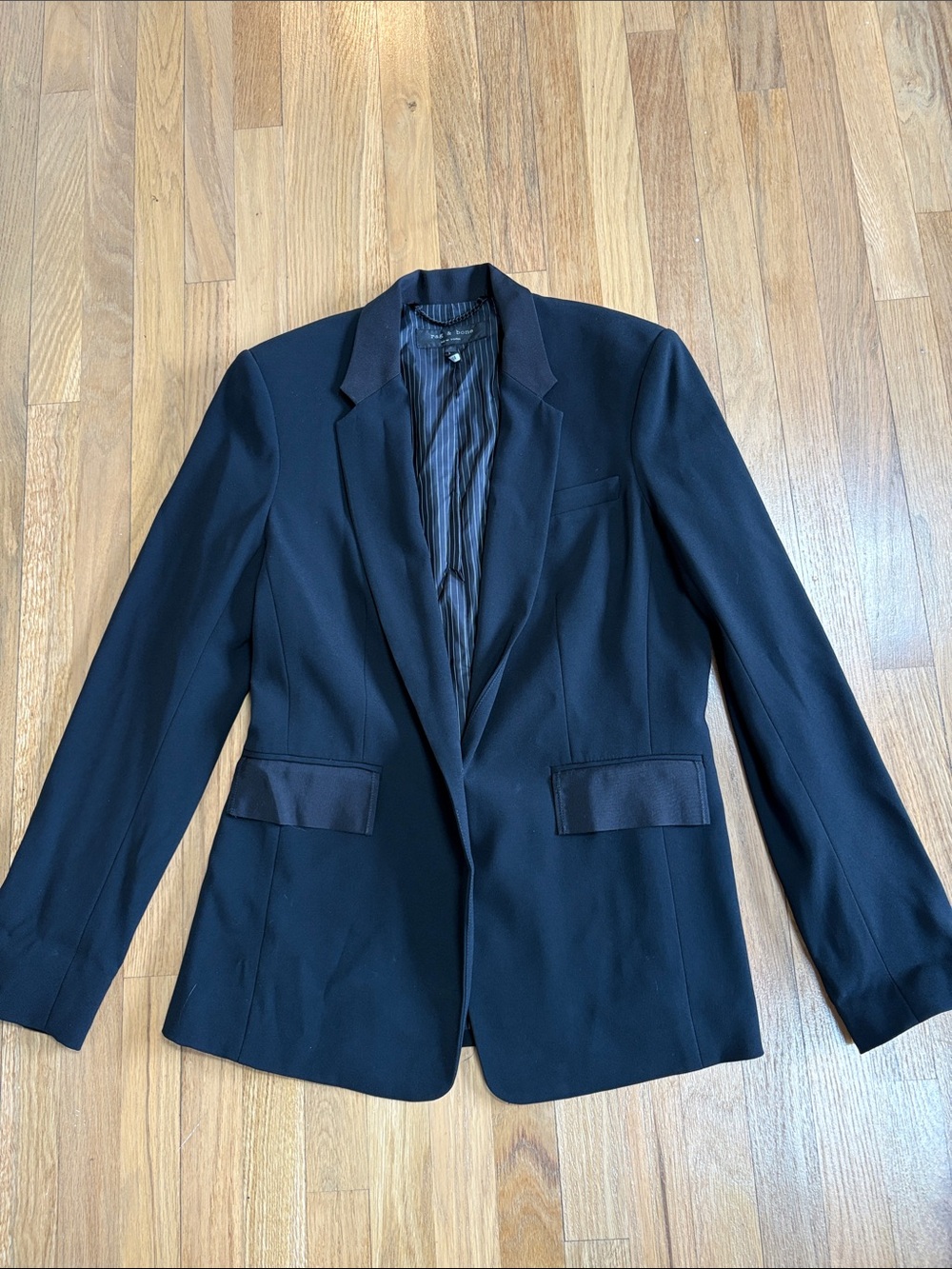 rag & bone Women’s Black Pinstripe Blazer Jacket Size 8